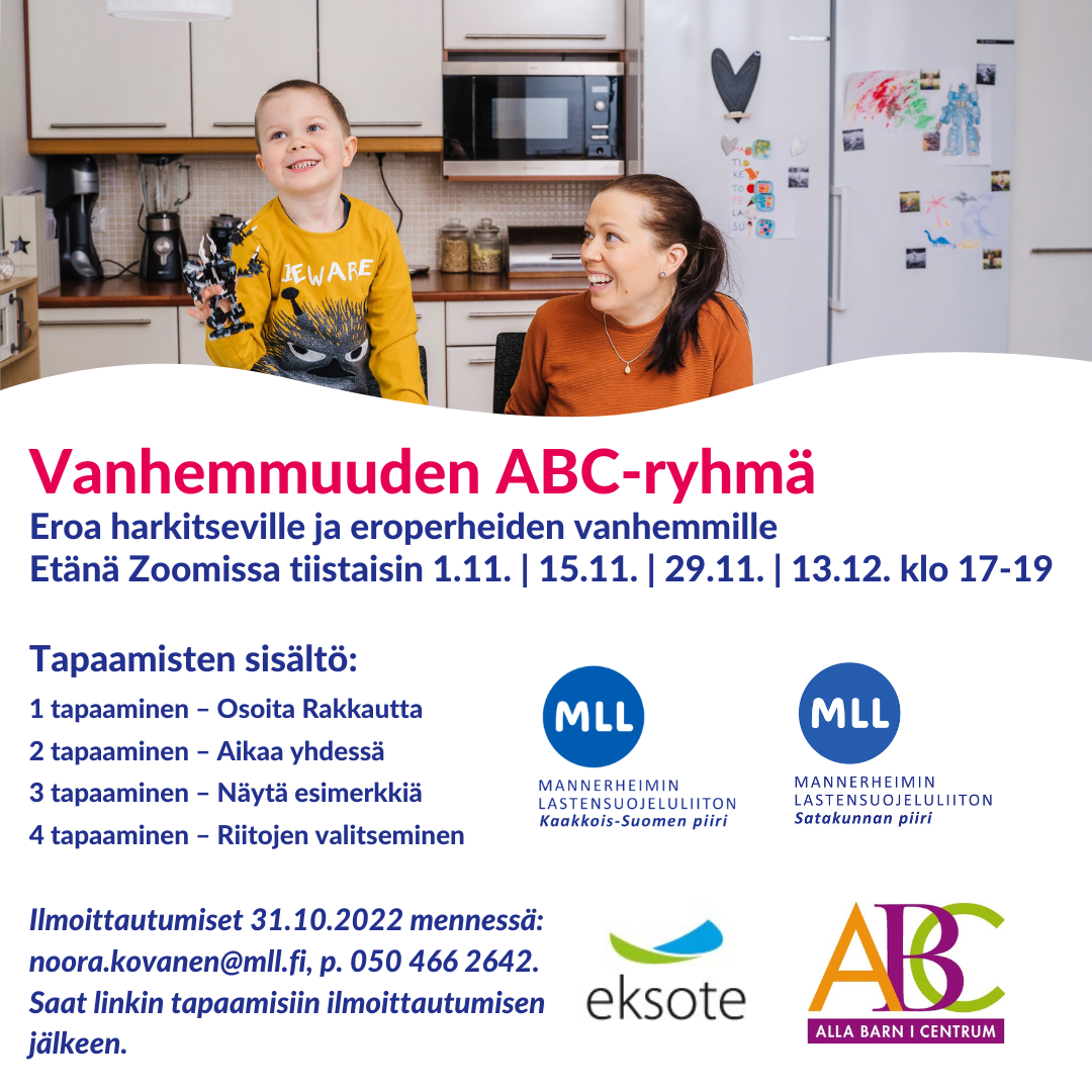 ABC-vanhemmuusryhmä Eroa Harkitseville Ja Eroperheiden Vanhemmille ...